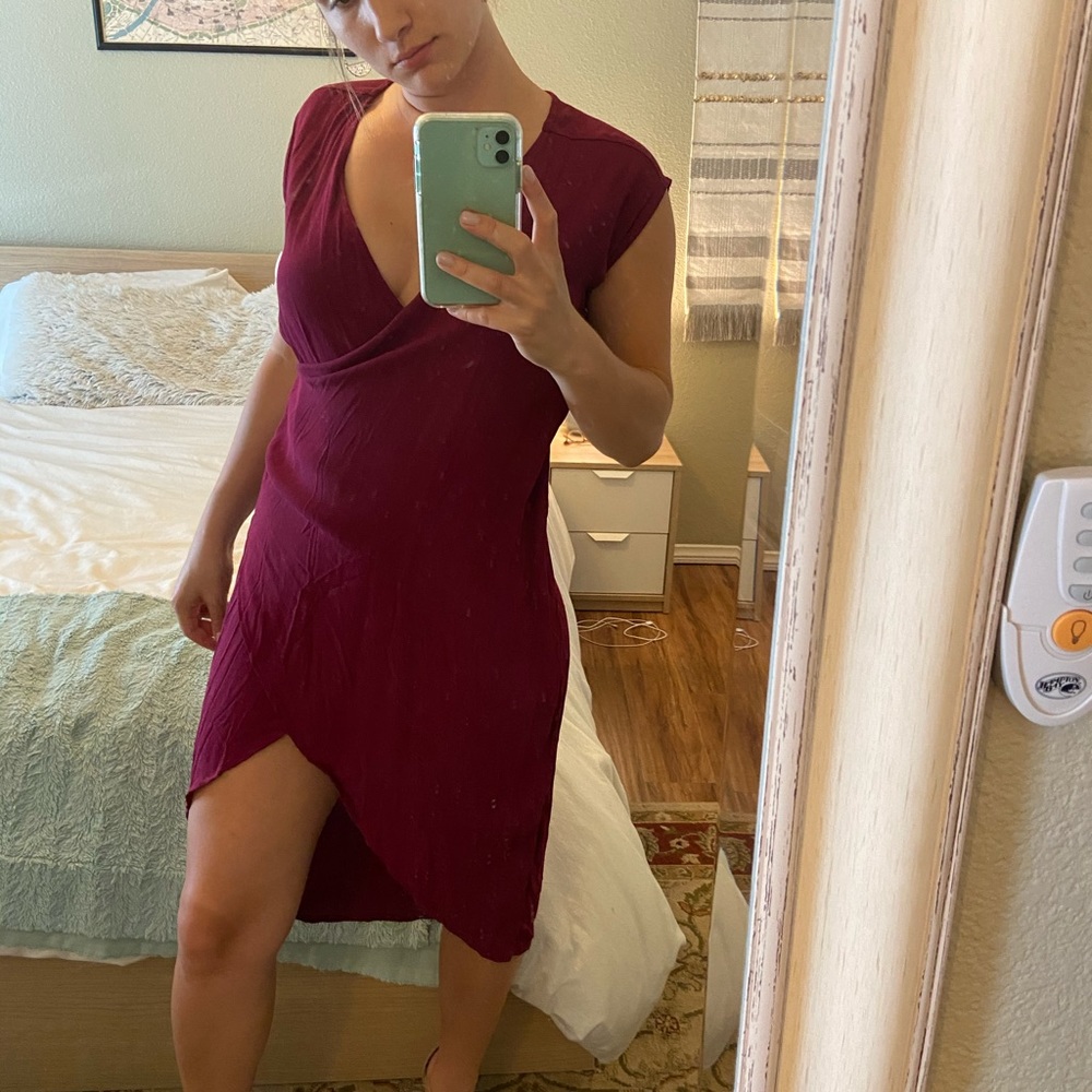 Magenta high-low beachy dress